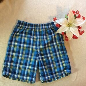 Thomas & Friends Plaid Shorts Size 3T - Blue, Yellow, White